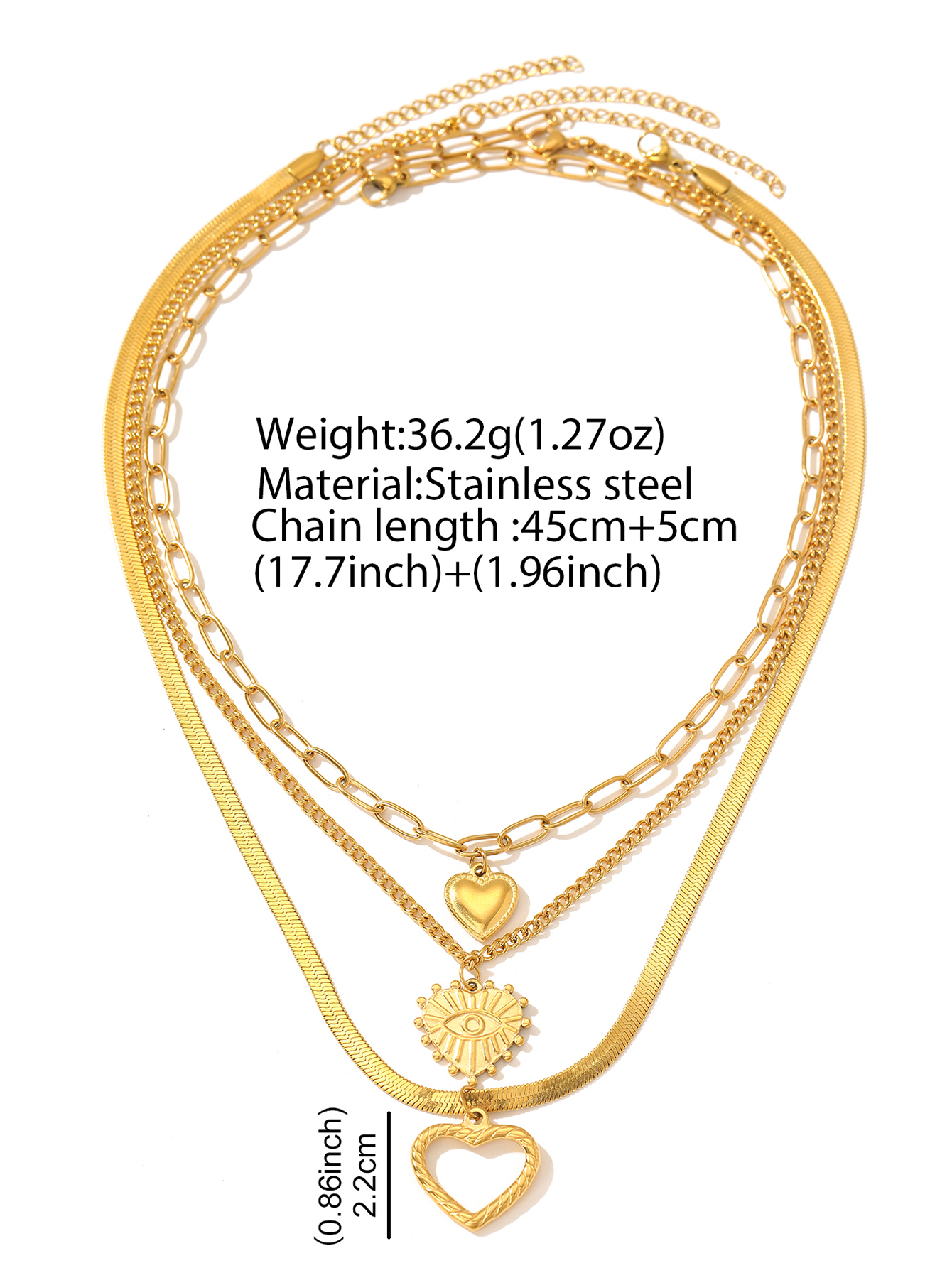 Collar de acero inoxidable con textura Noble Vintage, colgante de corazón único, cadena de varios estilos, collar fino para mujer, joyería, ropa de