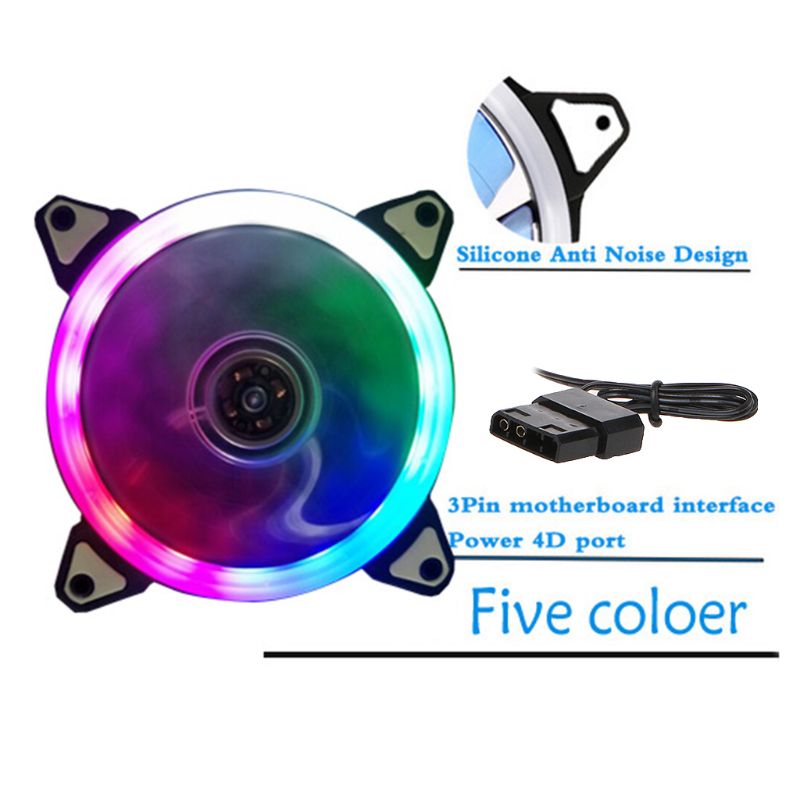 Dc 12V 3 + 4 Pin 120X120X25Mm Led Fan Rgb 12025 Pc... Grandado