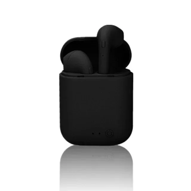 Écouteurs sans fil Bluetooth i12 TWS, oreillettes stéréo, suppression du bruit, casque d'écoute étanche pour sport et musique: Black