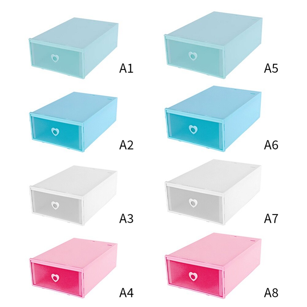 Plastic Shoe Organizer Box Shoe Box Drawer Dustproof Storage Box Stackable Combined Shoes Transparent Drawer Shoebox