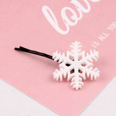 1 peças do Floco de neve Do Bebê Meninas Natal Faixa De Borracha Combinação de Grampos de cabelo Grampos de Cabelo Crianças Faixa de Cabelo Cabeça Corda Acessório de Cabelo Feliz: 2