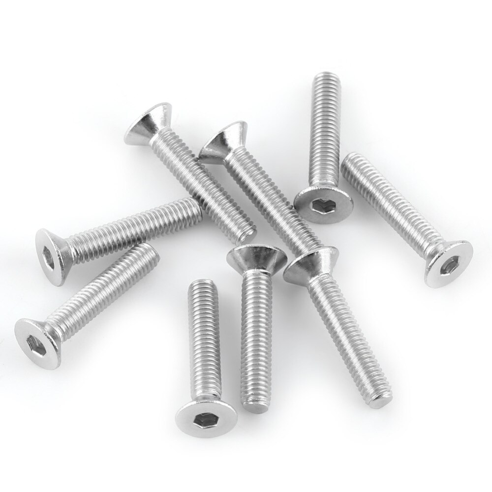 300pcs M3 Hex Socket Flat Head Stainless Steel SS304 Screw Bolt Assortment In Box