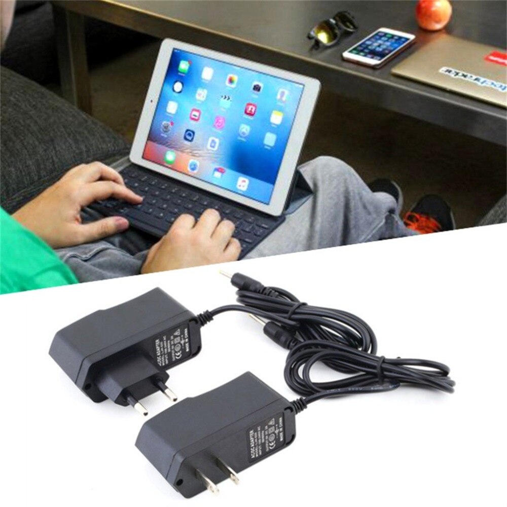 Universal Black IC Power Adapter AC Charger DC 5V 2A / 2000mA 2.5mm EU/US Plug for Android Tablet Laptop