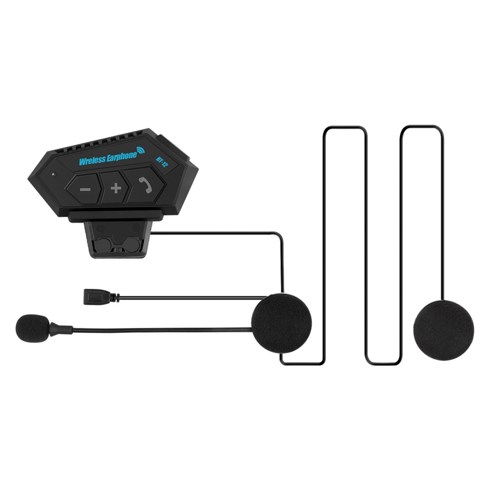 Casque de Moto Bluetooth casque BT12 Kit d'appel mains libres Anti-interférence sans fil Moto écouteur étanche lecteur de musique
