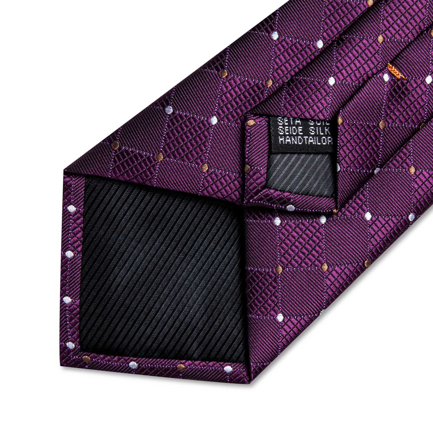 2023 neue Lila männer Krawatten Luxus Plaid Dot Solide Seide Krawatten Business Formale 150 cm Krawatte Einstecktuch Manschettenknopf anzüge Zubehör