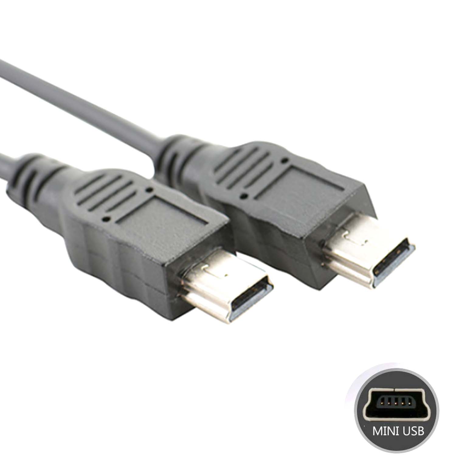 Mini USB Female To Dual 2x Male Splitter Y Extension Charger Adapter Cable For two gps phone device