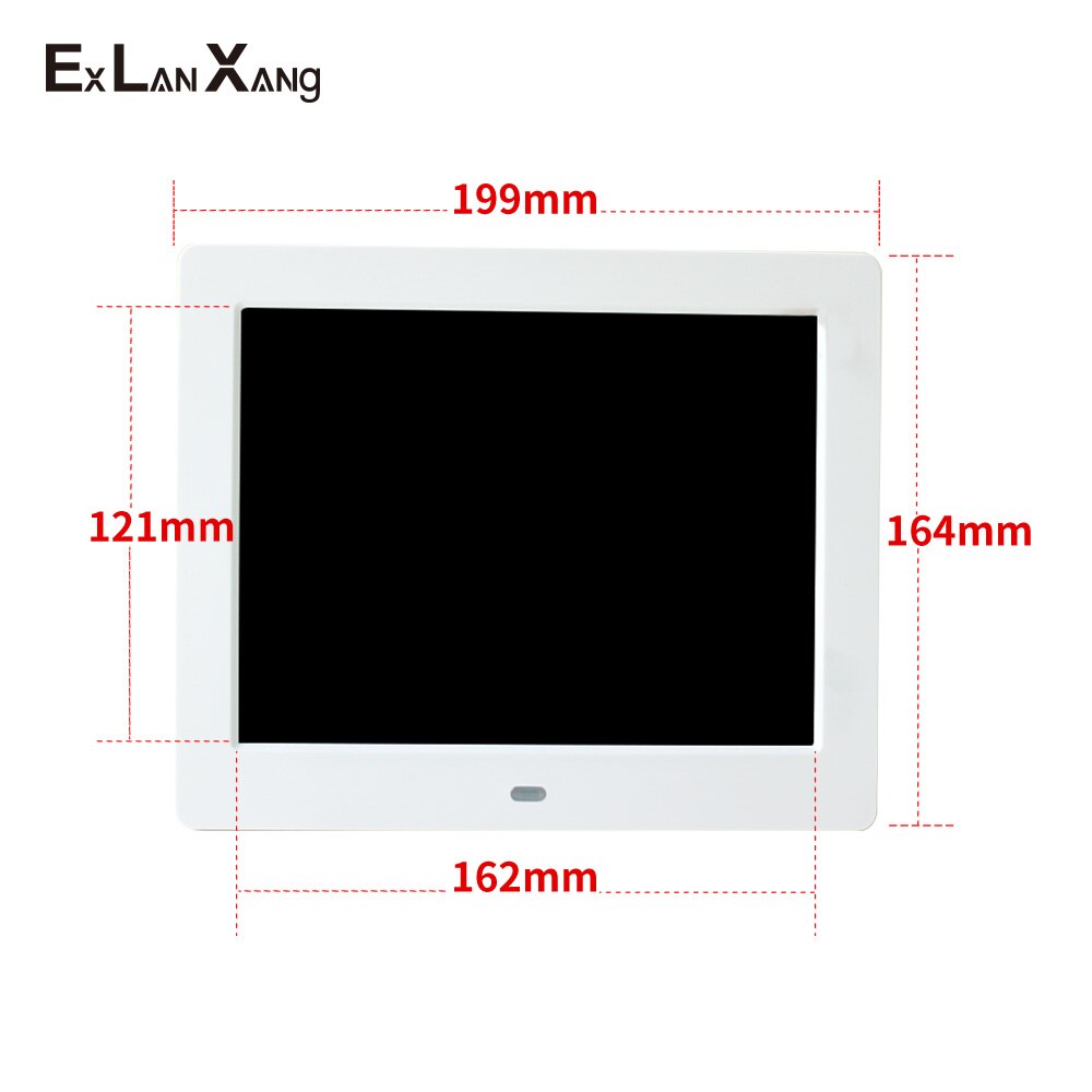 8 pouces électronique LCD grand personnage personnes âgées médecine écran rappel réveil horloge numérique cadre photo de noël