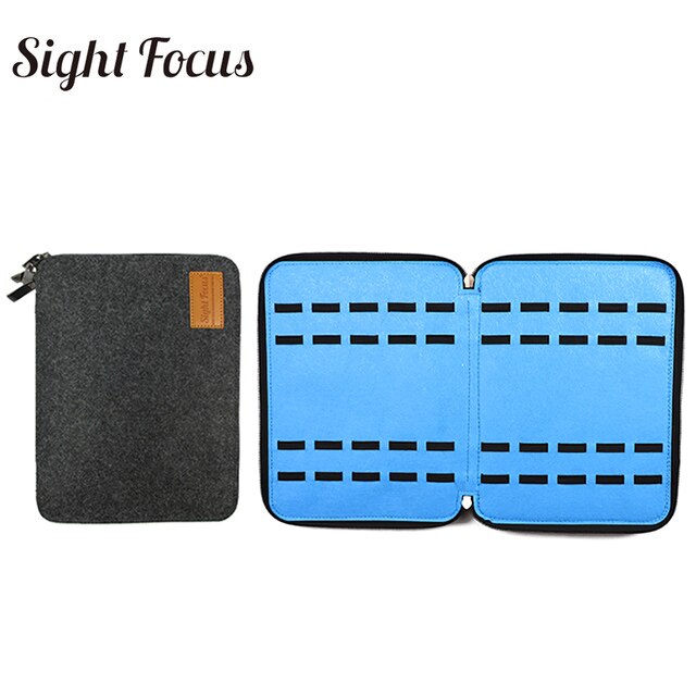 40 Slots Felt Watch Organizer Box Watchband Storage Case for Apple Watch Band Box Pouch Watch Strap Organizer Holder Bag Durable: Dark Gray Blue
