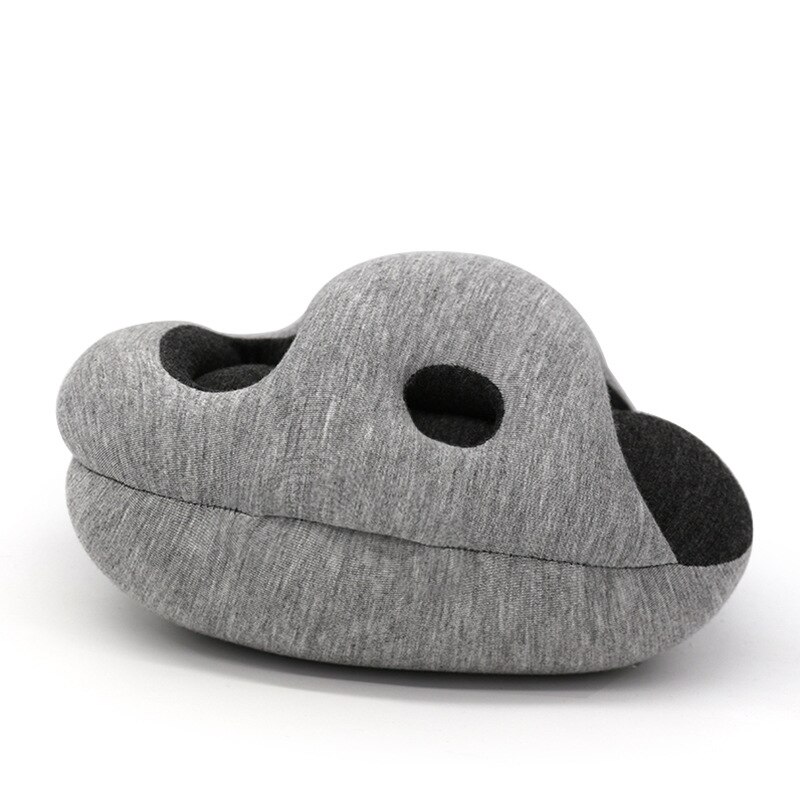 Almohada de viaje AAG para avión, almohada de espuma de mano, accesorios de viaje, 4 colores, almohadas cómodas para dormir, relleno de espuma textil para el hogar: Gray