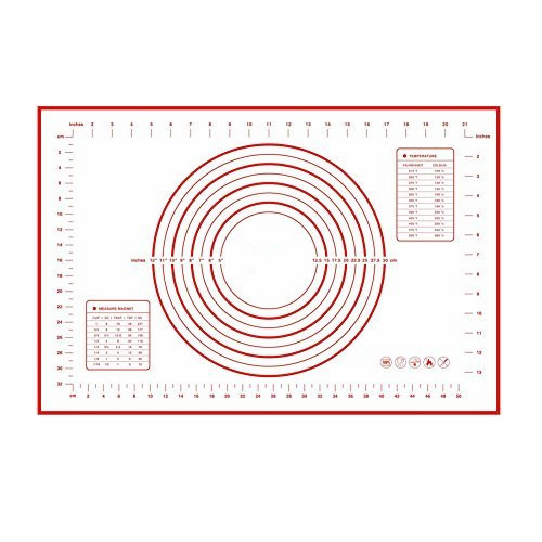 Non_Stick Siliconen Bakken Mat Vel Kneden Rolling Deeg Pad Mat Bakken Bakvormen Liners Pads Koken Gereedschap 60*40 Cm/26*29 Cm: red 26x29cm