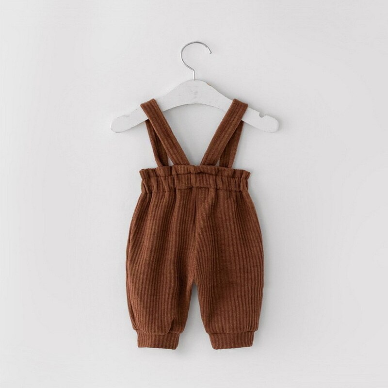 2022 Lente Baby Meisje Jongen Broek Kaki Roodbruin Elastische Taille Wafel Corduroy Harlan Radijs Broek Kind Kleding DT705