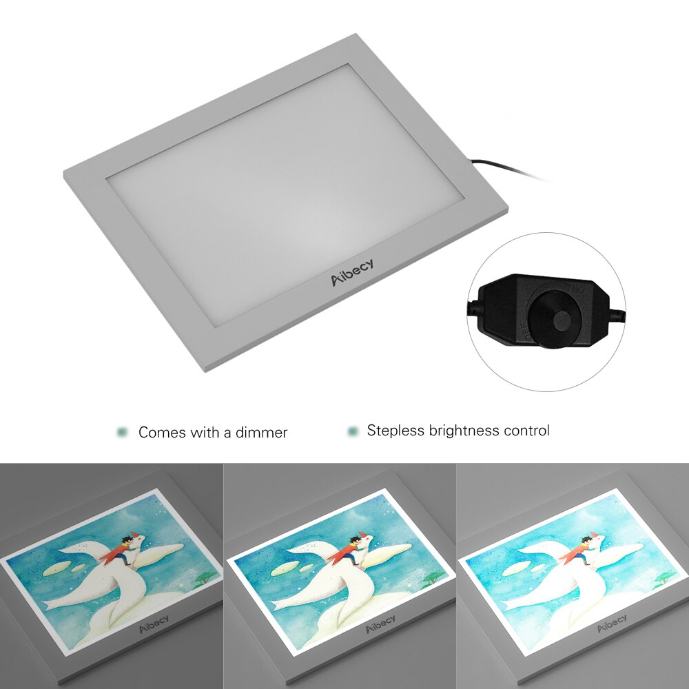A4 ultra lyse ledede lysbokser sporing pute terapi energi lampe 25000 lux trinnløs dimming tegning kunst håndverk bord med mørkere