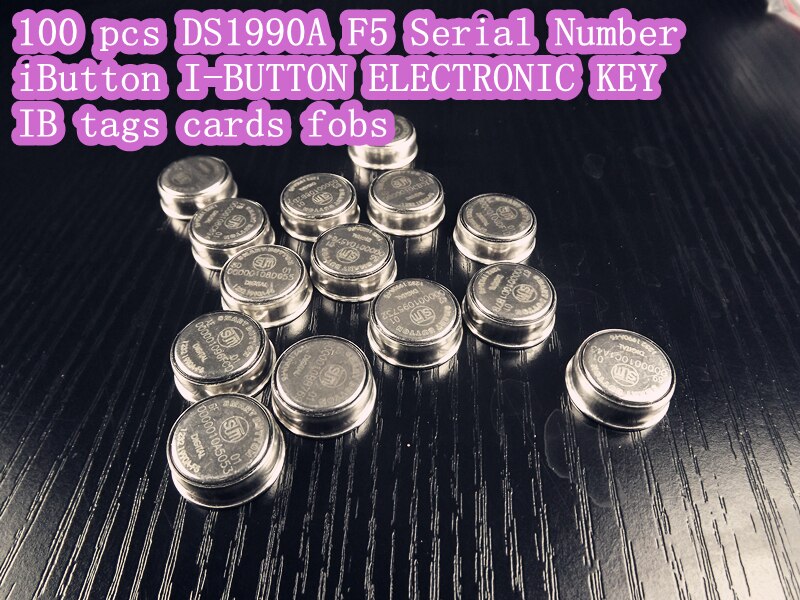 ! 100 stks Dallas DS1990A DS1990 F5 Serienummer iButton I-Knop elektronische sleutel IB tag kaarten fobs