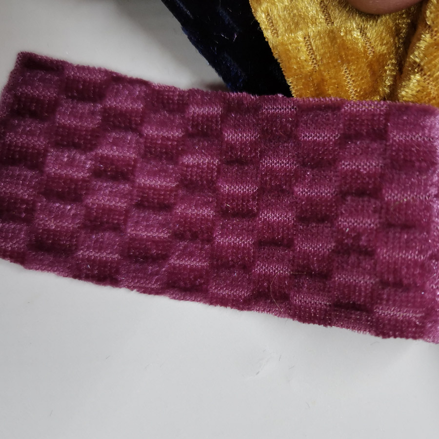 Fluwelen stof jurk reliëf prachtige stof voor overhemd kleding zacht fluweel huis textiel gordijn: 6 mauve paars / 0.5 meter -46cm