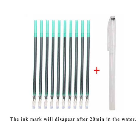 1Set Fabric Markers Pencil Fade Out for Drawing Lines Disappearing Marker Pens PP Multi Purpose DIY Craft Sewing Accessories: green water vanish