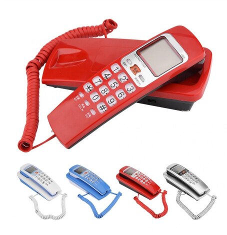 Telephone small home hotel office wall-mounted landline Portable Mini Phone Wall Mount Telephone FSK/DTMF Caller ID Landline