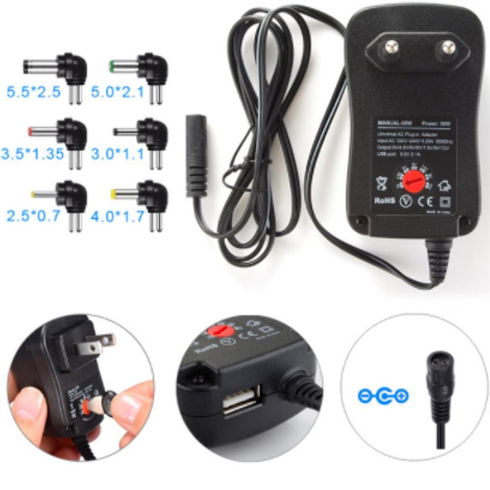 30 W Voeding Universele Adapter AC/DC 3 V/4.5 V/6 V/7.5 V /9 V/12 V 1.5A Verstelbare