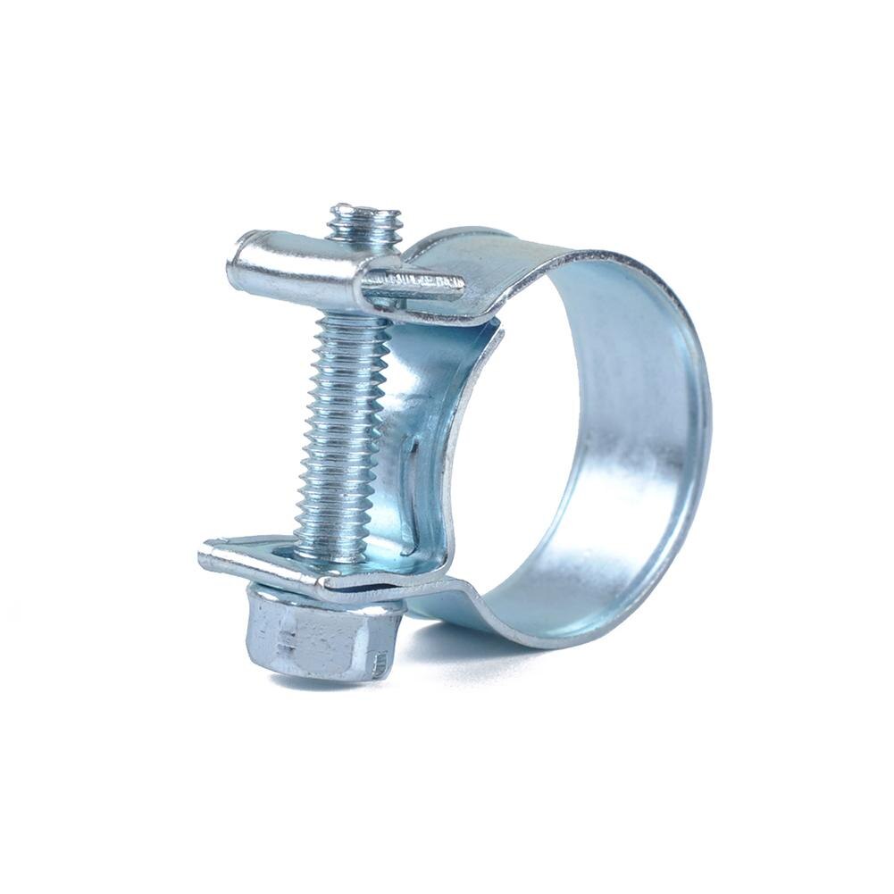 Mini abrazaderas de manguera de acero inoxidable, 10 piezas, 7-18MM, ajustable, línea de combustible, tamaño de tornillo sin fin,