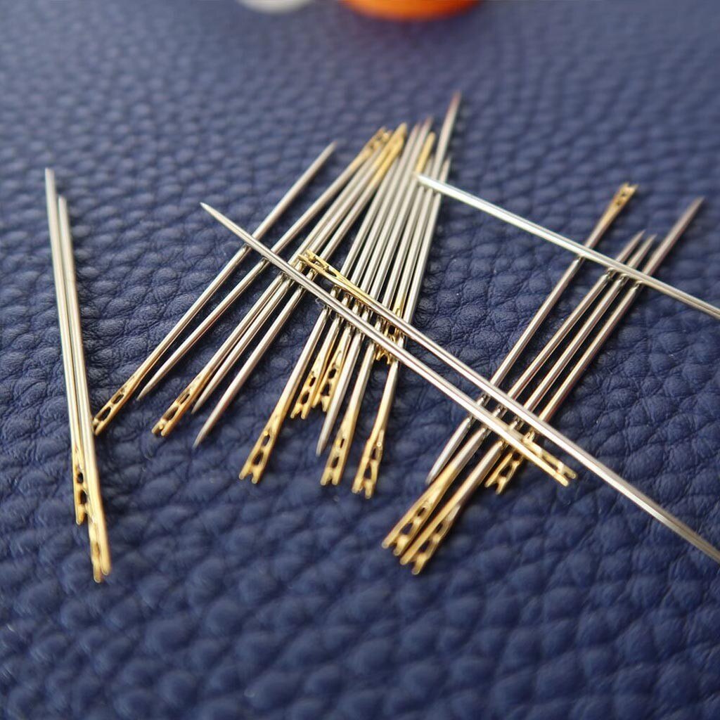 12PCS Thick Big Eye Sewing Self-Threading Needles Embroidery Hand Sewing Simple Embroidery Hand Sewing