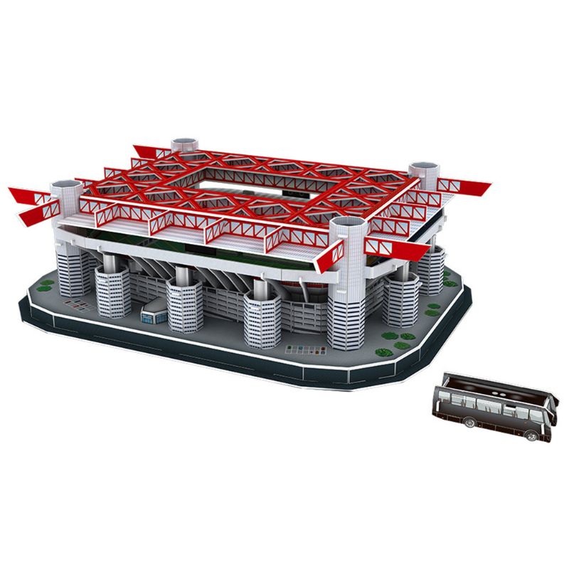 DIY 3D Puzzle Jigsaw World Football Stadion Fußball Spielplatz Montiert Gebäude: G