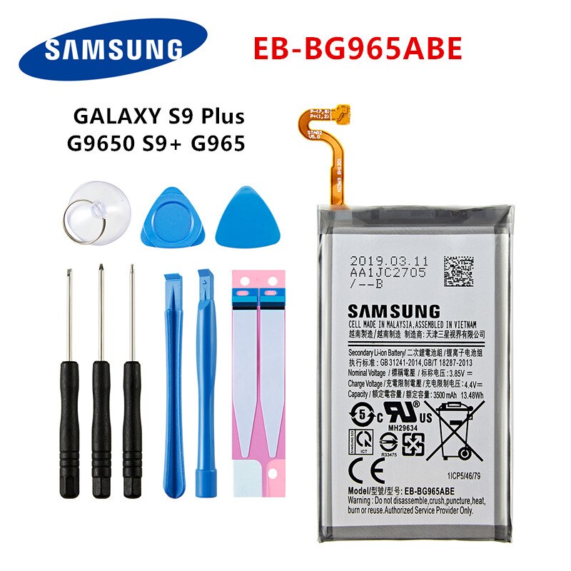 SAMSUNG Orginal battery For Samsung Galaxy S6 S6 Edge/Plus S7 S7 Edge S8 S8 Plus+ S9 S9 Plus S10 S10E S10 Plus J5 Pro J7 Pro: EB-BG965ABE For S9P