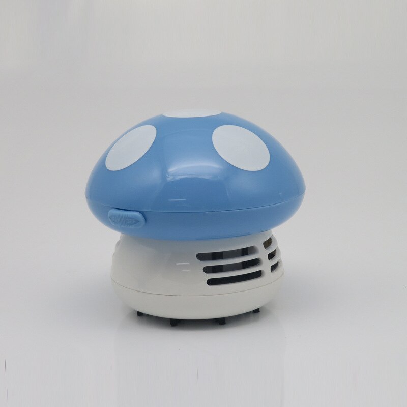 Cute Mini Mushroom Corner Desk Table Dust Vacuum Cleaner Sweeper D IUS: blue