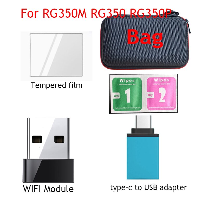 Anbernic Onderdelen Voor RG351M/RG350M/RG351P/RG350/RG350P/RG280V/RG280M Universele Tas Glas Screen protector Hd Kabel Hd Retro Game