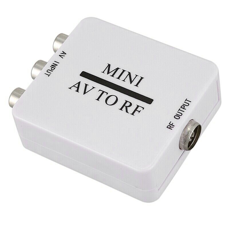 Mini Hd Video Converter Box Rca Av Cvsb Om Rf Video Adapter Converter Ondersteuning Rf 67.25Mhz 61.25Mhz Av om Rf Scaler Tv Switcher
