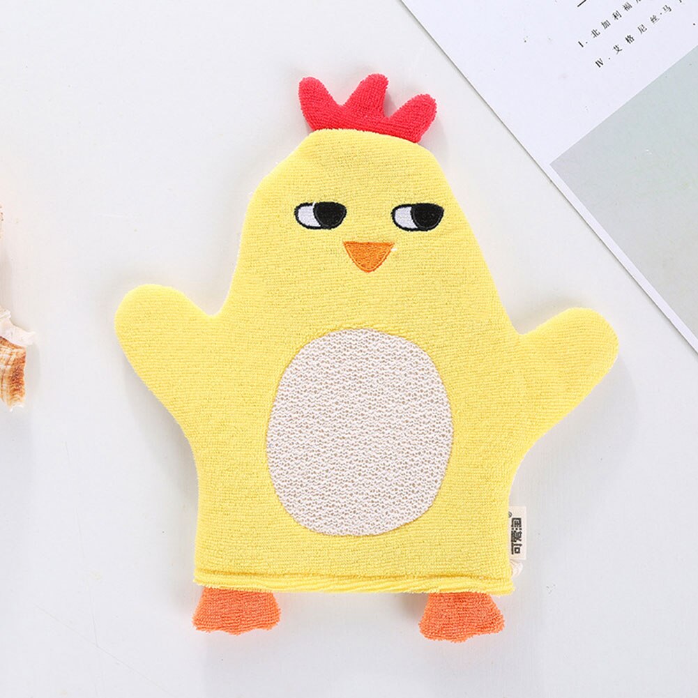 Toalla de algodón dibujos animados baño esponjas frotar guantes ducha cepillo lindo bebé Super suave