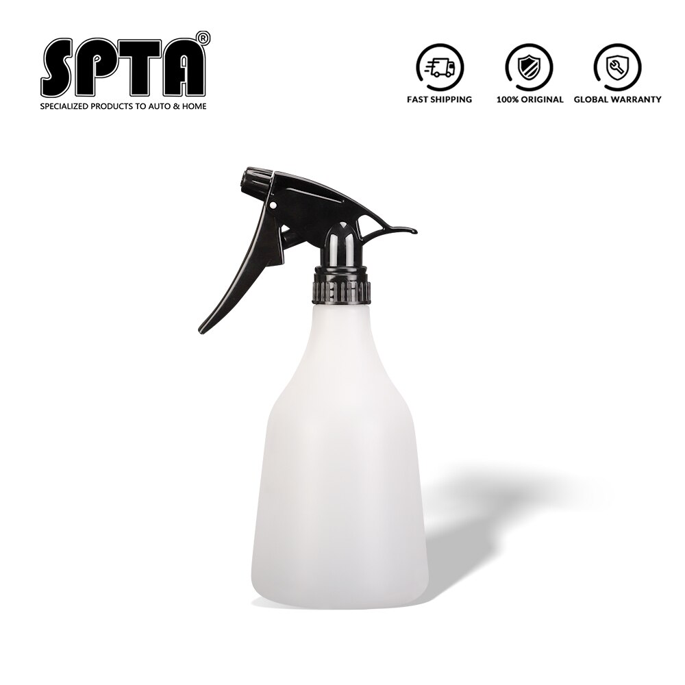 SPTA Empty Plastic Spray Bottles With Acid And Alkali Resistant Can Foam Sprayer Adjustable Nozzle for Car Beauty: 500ML Black