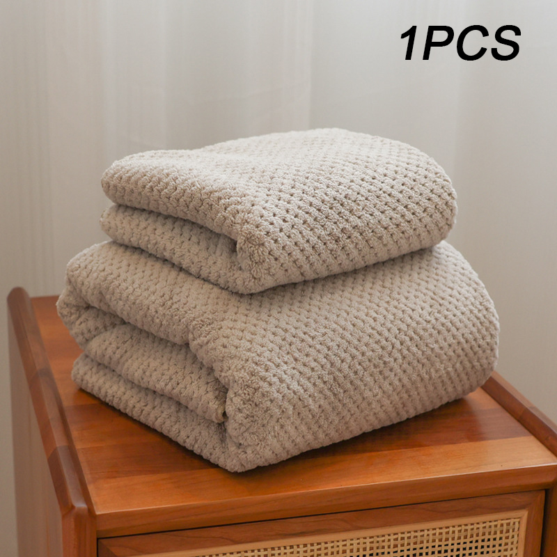 Coral Fleece Towel Bath Towel Quick and Easy to Dry Soft Absorbent Towels Bathroom Hotel Eco-Friendly Beach Towel For Home: XS / Orange