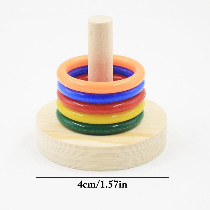 Legendog Parrot Bird Ring Toy Set Educational Bird Training Toy Bird Intelligence Toy for Parrot Interactive Toys Pet Funny Toy: Circle Base S
