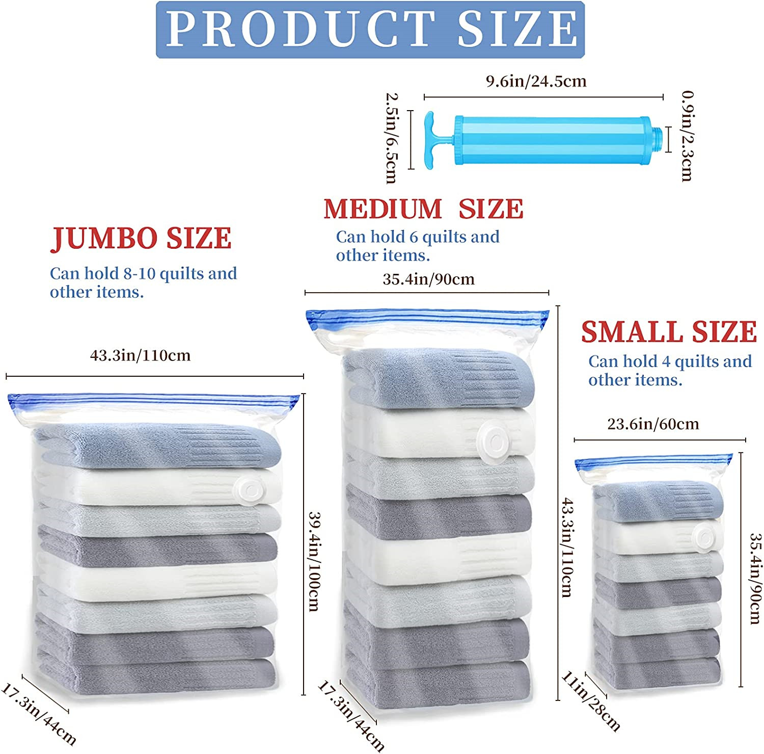 Sacchetto sottovuoto addensato per riporre gli abiti trasparenti per la casa, confezione per sacchetti salvaspazio da viaggio a compressione sigillata