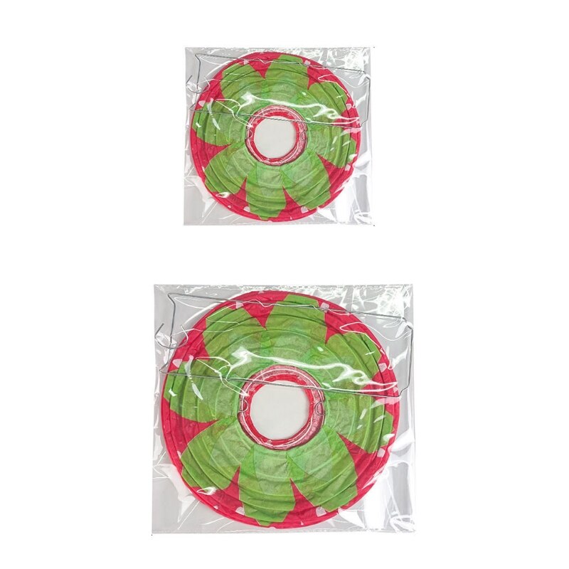 Farol de papel con de fresa en 3D, farol colgante plegable, suministros de con temática de fruta