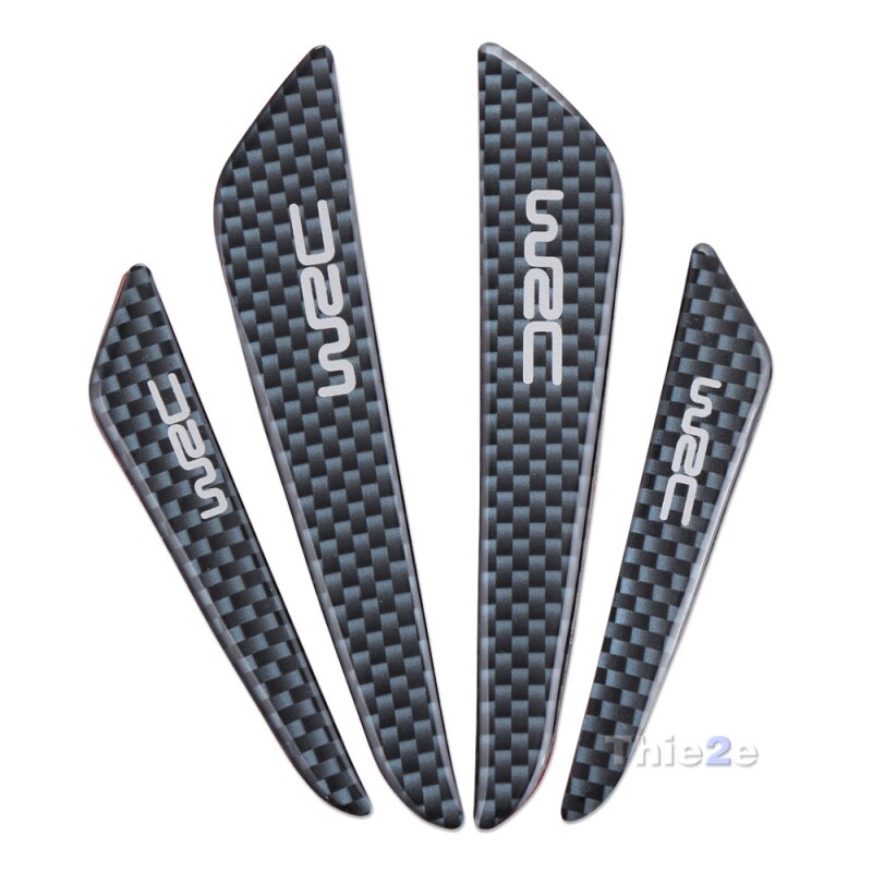 4/Pcs car door anti-collision car-styling Sticker car-covers for Dacia duster logan sandero stepway lodgy mcv 2 car accessories: Black WRC