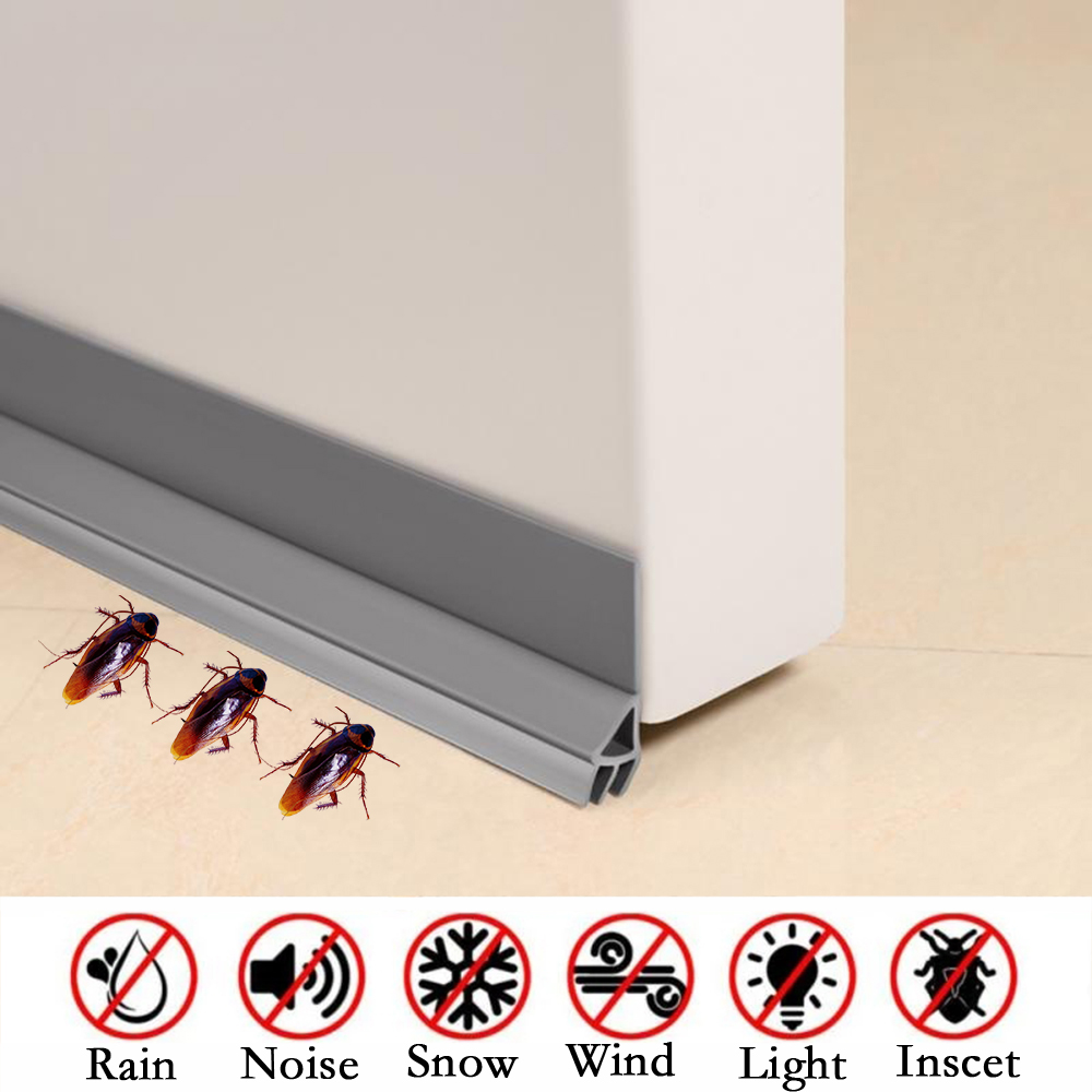93Cm Pcv Zelfklevende Tochtstrips Onder Deur Raam Afdichting Strip Noise Tochtstrip Draft Stopper Sweep Strip Deur seal