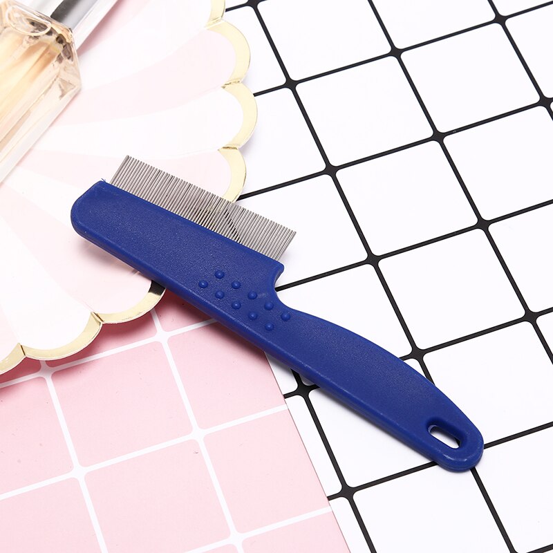 Cat Dog lice remover hair Comb Stainless Steel Head Hair Lice Comb Metal Fine Toothed Flea Flee With Handle Hairbrush Tools