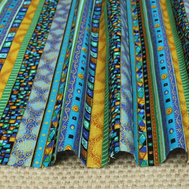 Baumwolle/leinen textil ethnische stoff Mischungen Volk-stil vergoldeten für DIY handwerk vorhang tischdecke kissen näHenne handarbeit dekoration
