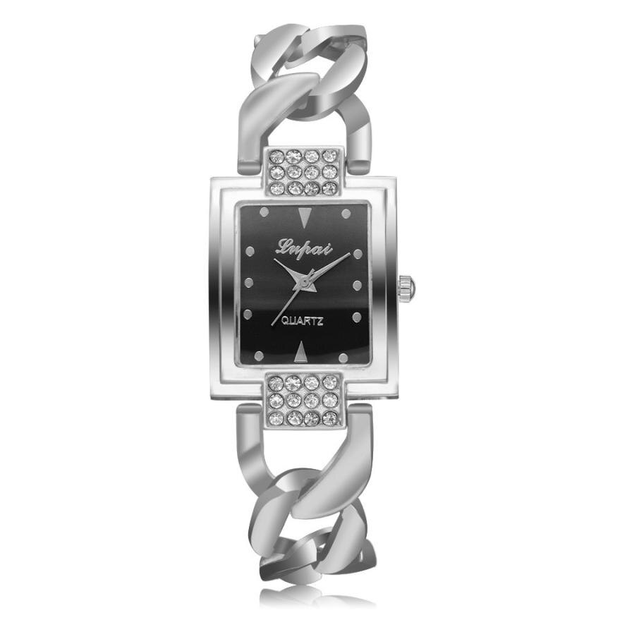 Lvpai Brand Rose Gold Women Luxury Watches Girls Quartz Watch Bracelet Watch Ladies Crystal Round relogio feminino #D: C