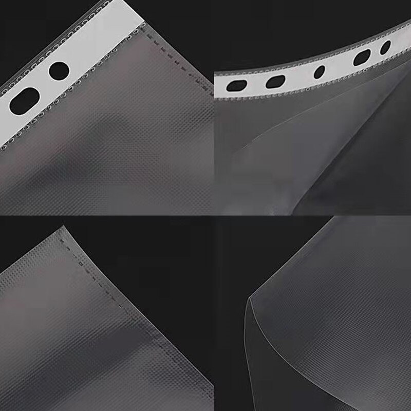 25PCS A3/A4/A5/B5 Clear Plastic Punched Pockets Folders Thin Leaf Documents Sheet Protectors Filing Products Per Page Organizer