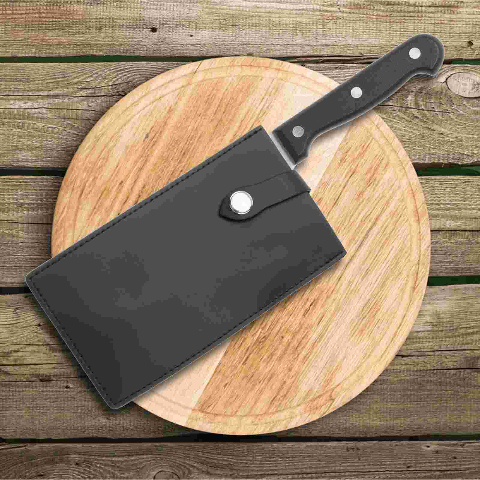 Kitchen Cutter Guard Protective Cover PU Leather Sheath Chef Knives Guard