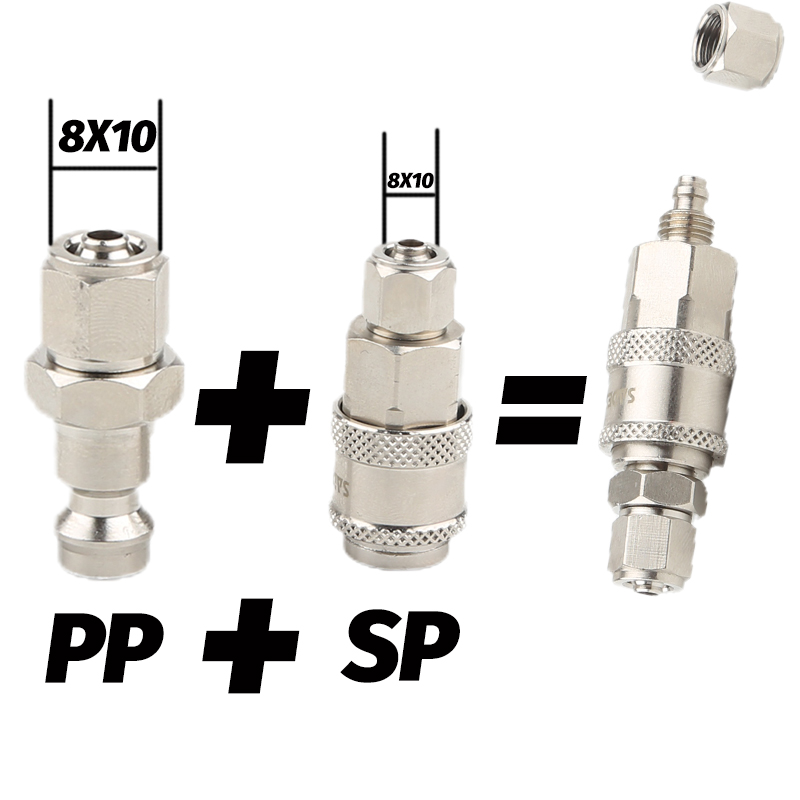 SM SF SH SP Self Locking Hose Coupler Plug Socket Air Compressors Hose One Touch Fittings Coupling Pneumatics Quick Connector: Sky Blue