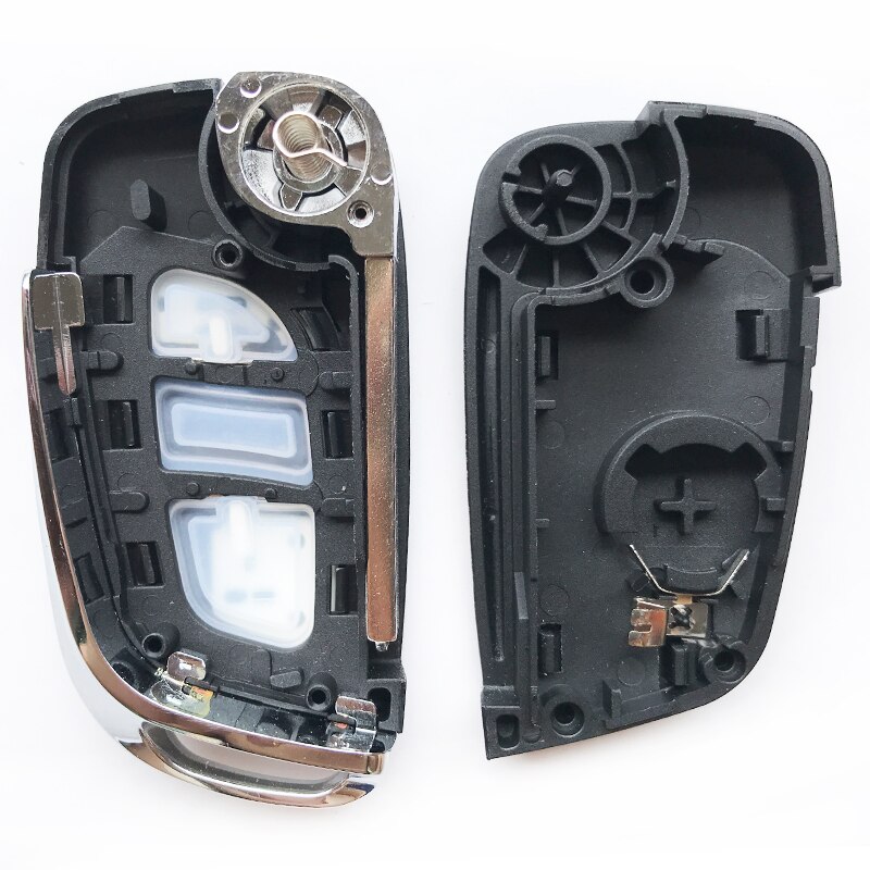 Chave de flip dobrável com 2/3 botões, carcaça modificada para chave remota automotiva, para peugeot 207 407 307 306 ce0536 lâmina de concha va2