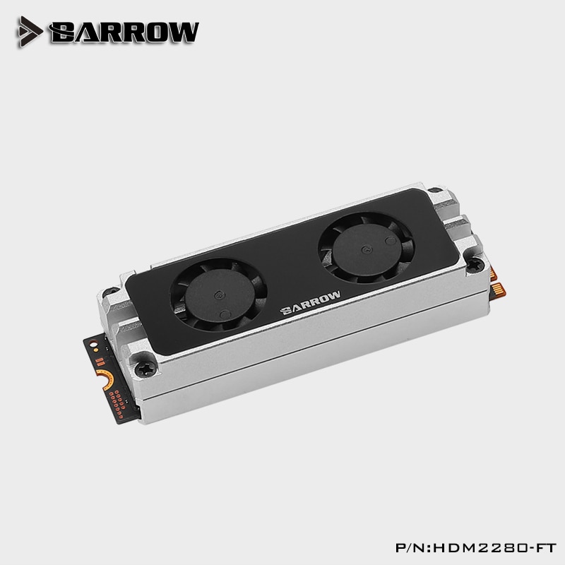 Barrow 2280 22110 PCIE SATA support multi specification M.2 Hard Disk Dual Fan Heat Sink Cooling radiator HDM2280-FT