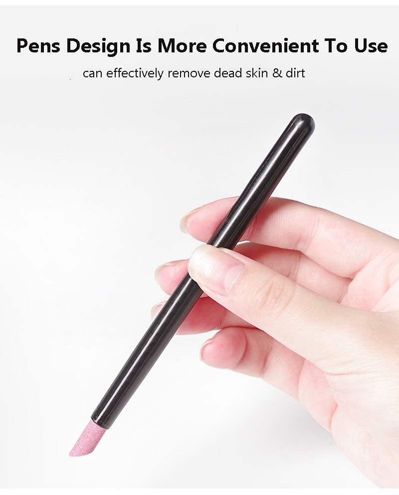 Huiyun 1/5Pcs Quartz Stone Nail Art Scrub Pennen Molen Manicure Trimmer Dode Huid Cuticula Remover Matte Professionele care Tool Pen