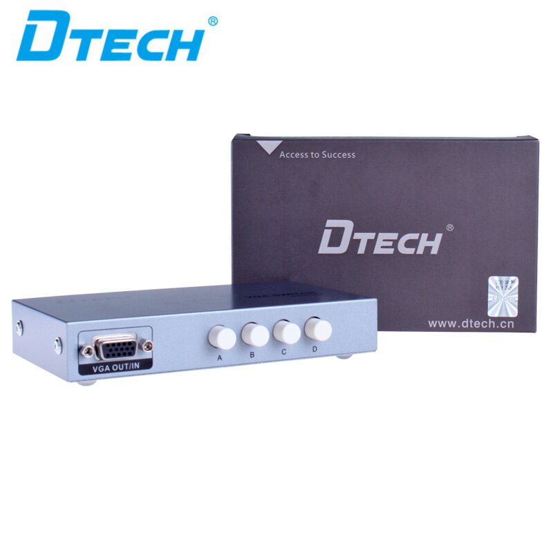 Dtech HD 4K Video Splitter Screen PC End to VGA Switcher Hdmi switch 4*1
