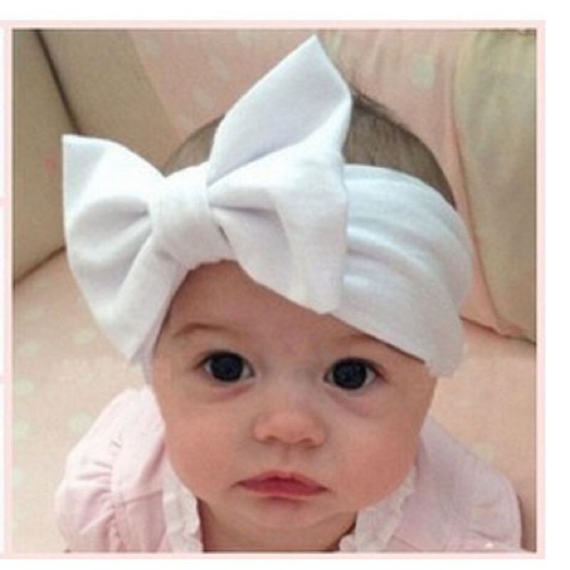 Toddler Girls Kids Headband Baby Girl Big Bow Hairband Headband Stretch Turban Knot Baby Turbans Accessoire red yellow: A