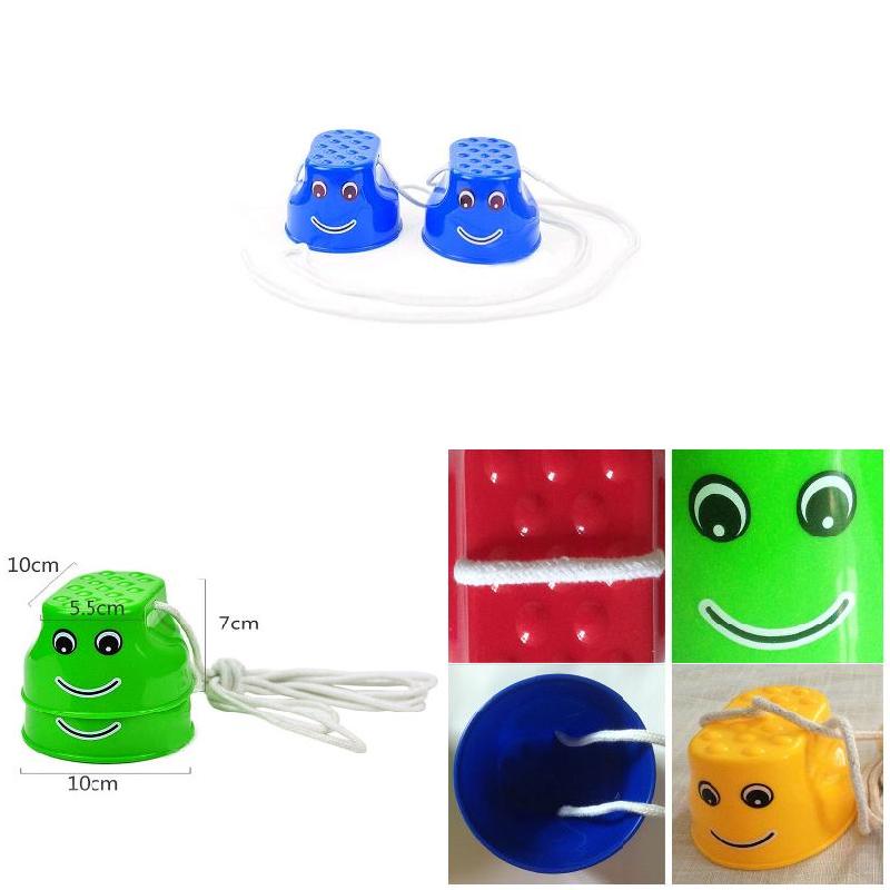 Jumping Stilts Plastic Balance Jumping Stilts Toys Feet Random Color AN88