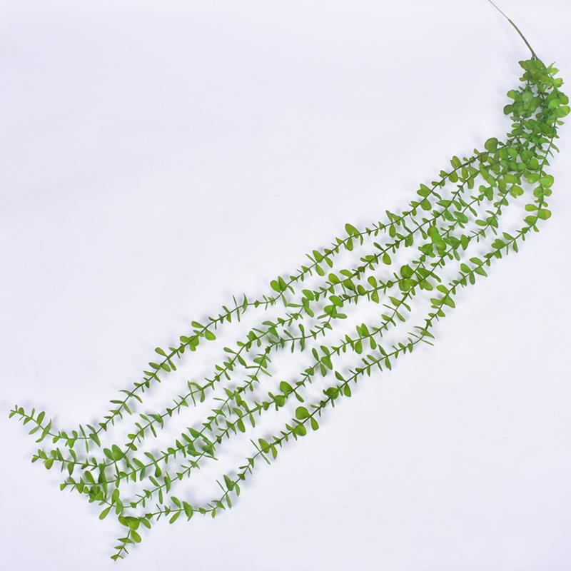 Simulation Green Plant Vine Green Radish Home Decoration Vine Leaves Chlorophytum Wall Hanging Eucalyptus Rattan Hanging Plant: B02
