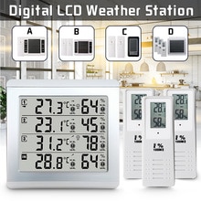 Wireless Sensor Alarm Thermometer Digital Indoor Outdoor Thermometers Weather Station Electronic Refrigerator Thermometer